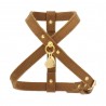 SIMPLE COGNAC HARNESS ADJUSTABLE ALCANTARA/GOLD