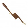 SIMPLE LEASH COGNAC ALCANTARA/GOLD
