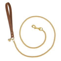 CHAIN LEASH COGNAC...