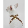 STUD HARNESS COGNAC ALCANTARA/GOLD