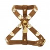 HEARTS HARNESS COGNAC ALCANTARA/GOLD