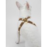 HEARTS HARNESS COGNAC ALCANTARA/GOLD