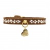 SPARKLING COLLAR COGNAC ALCANTARA/GOLD