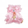 DENTELLE BOW HARNESS PINK ECOLEATHER/GOLD