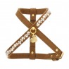SPARKLING HARNESS COGNAC ALCANTARA/GOLD