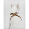 SPARKLING HARNESS COGNAC ALCANTARA/GOLD