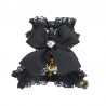 DENTELLE BOW HARNESS BLACK ECOLEATHER/GOLD