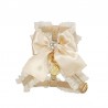 DENTELLE BOW HARNESS COOKIE ECOLEATHER/GOLD