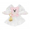 PEARLESCENT TEDDY COLLAR BABY PINK ECOPATENT/GOLD
