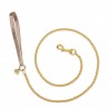 CHAIN LEASH ROSE GOLD ECOLEATHER/GOLD