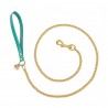CHAIN LEASH EMERALD ECOPATENT/GOLD