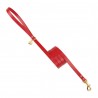 SIMPLE LEASH RED ECOLEATHER/GOLD
