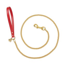 CHAIN LEASH RED...